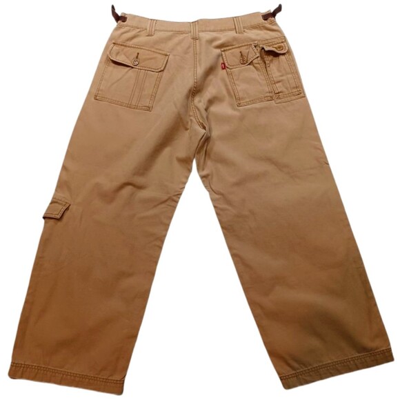 Levis Cargo Loose Straight Pants Mens 36x30 Wide Leg Skater Baggy - 7 Pockets - Picture 4 of 10